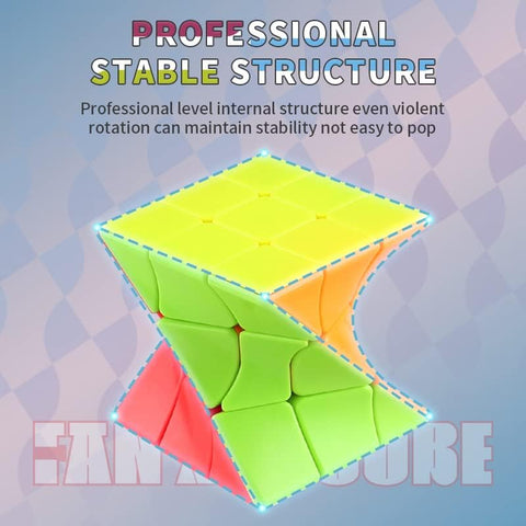 Strange Shape 3x3x3 Middle Curve Twisted Stickerless Cube