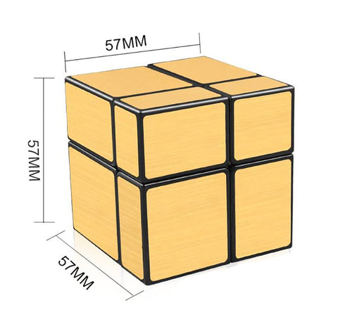 QiYi Golden Mirror Cube 2x2 High Speed Magic Cube, Gold