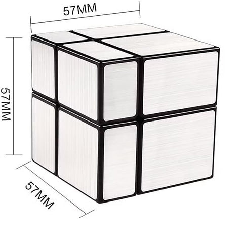 QiYi Silver Mirror Cube 2x2 High Speed Magic Cube, Silver