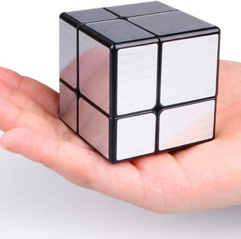 QiYi Silver Mirror Cube 2x2 High Speed Magic Cube, Silver