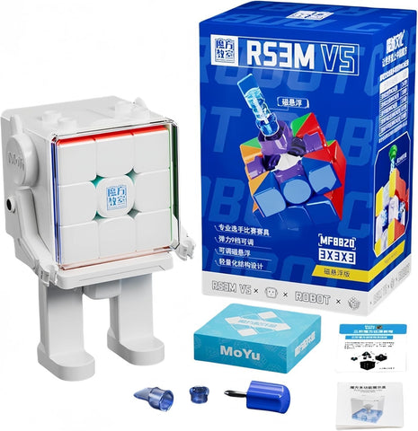 MoYu RS3M V5 3x3 (Ball Core UV + Robot Cube Stand)