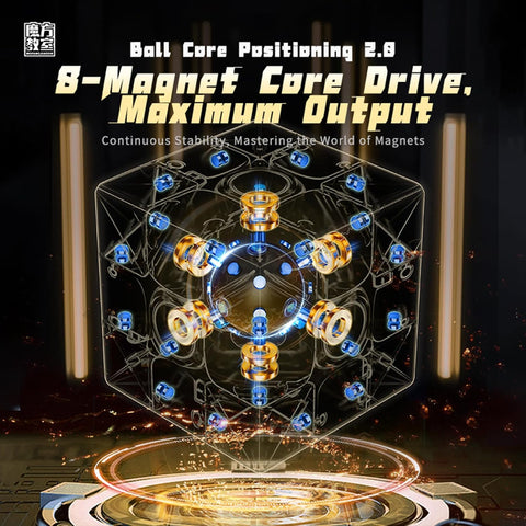 MoYu RS3M V5 3x3 (Ball Core UV + Robot Cube Stand)