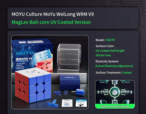 MoYu WeiLong WR M V9 3x3 Magnetic (Ball-Core UV Coated)