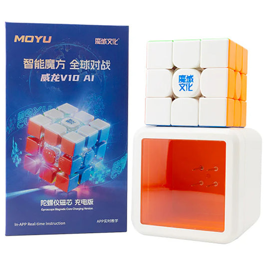MoYu WeiLong V10 AI 3x3 Bluetooth Smart Cube (Magnetic Core) - Cuberkart