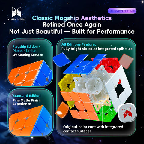 X-Man Tornado V3 Flagship 3x3 (Ball-Core + UV Coated) Premium
