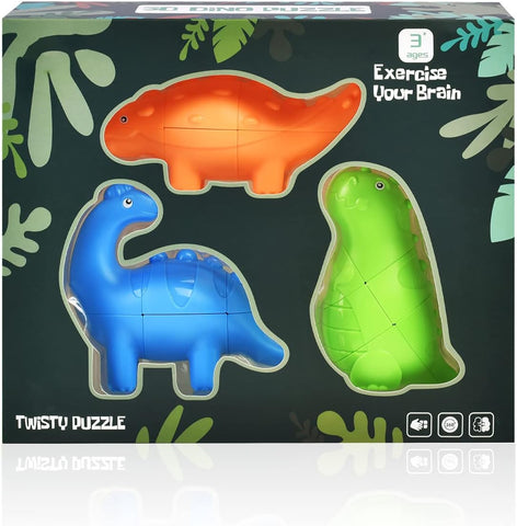 3D Dinosaur Magic Cube Puzzle (Set of 3)