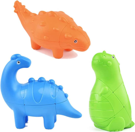 3D Dinosaur Magic Cube Puzzle (Set of 3) - Cuberkart
