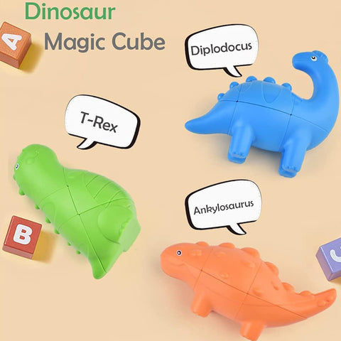 3D Dinosaur Magic Cube Puzzle (Set of 3)