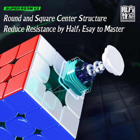 MoYu Super RS3 M 3x3 V2 Cube Magnetic, UV Coated Fast & Adjustable