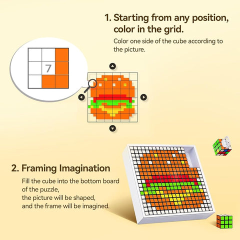 GAN Mosaic Cubes 10x10 Bundle with 100 Mini Cubes and Display Frame