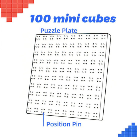 GAN Mosaic Cubes 10x10 Bundle with 100 Mini Cubes and Display Frame