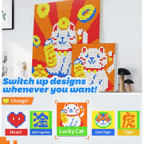 GAN Mosaic Cubes 10x10 Bundle with 100 Mini Cubes and Display Frame