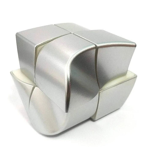 YJ YuanFang 2x2 Shape Mod Metallic Silver Wave Design