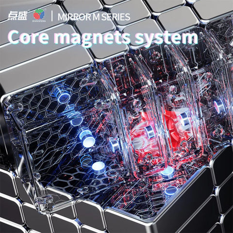 DianSheng Galaxy Cluster 5x5 Mirror Cube Core Magnetic Plating, Silver