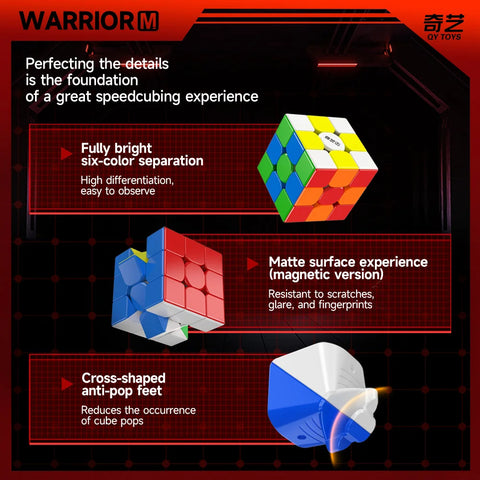QiYi Warrior M 3x3 Magnetic UV Coated Speed Cube