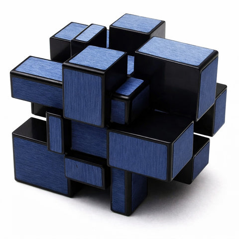 QiYi 3x3 Mirror S Blocks Cube - Blue Metallic