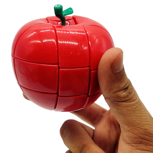 YJ 3x3 Apple Fruit Shaped Cube, Red - Cuberkart