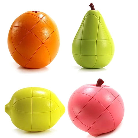 Fruit Magic Cubes Lemon+Pear+Peach+Orange Cube Puzzle (Set of 4)
