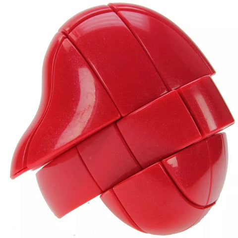 YJ 3x3 Red Love Heart Shaped Cube Puzzle