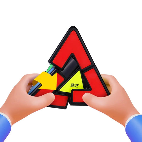 QiYi Pyraminx Lite Speed Cube, Black-Base