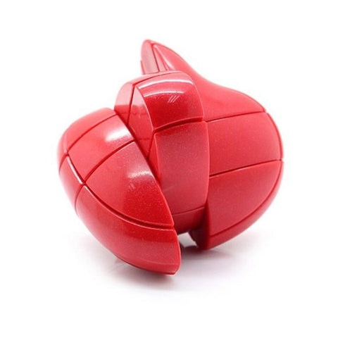 YJ 3x3 Red Love Heart Shaped Cube Puzzle