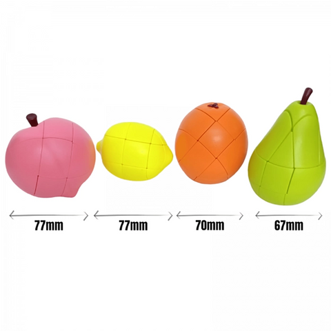 Fruit Magic Cubes Lemon+Pear+Peach+Orange Cube Puzzle (Set of 4)