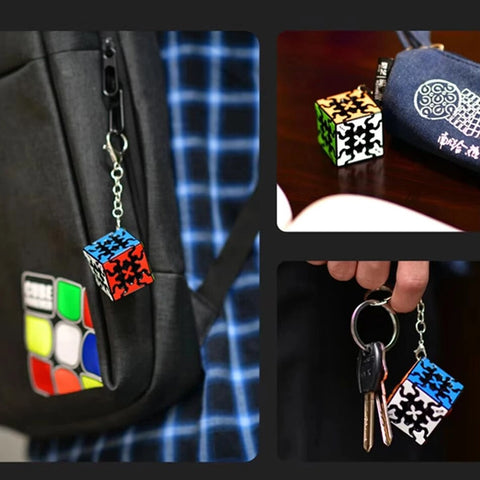QiYi 3x3 Gear Mini 3.5cm Keychain (Tiled)