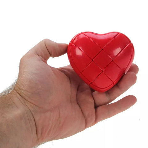 YJ 3x3 Red Love Heart Shaped Cube Puzzle