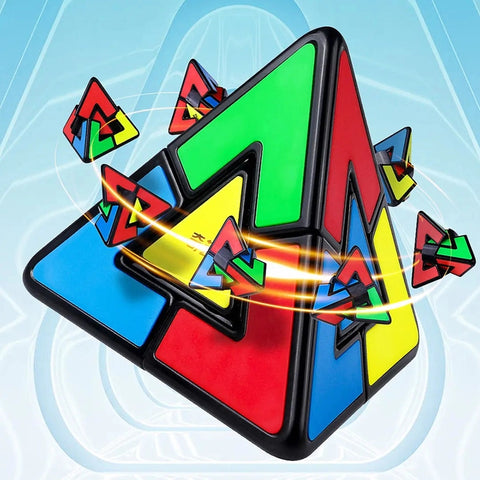 QiYi Pyraminx Lite Speed Cube, Black-Base