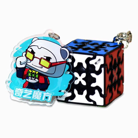 QiYi 3x3 Gear Mini 3.5cm Keychain (Tiled)