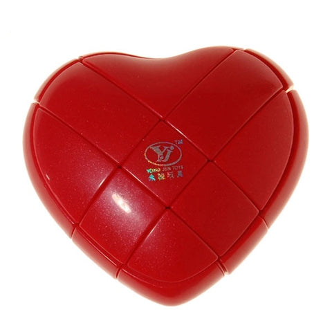 YJ 3x3 Red Love Heart Shaped Cube Puzzle