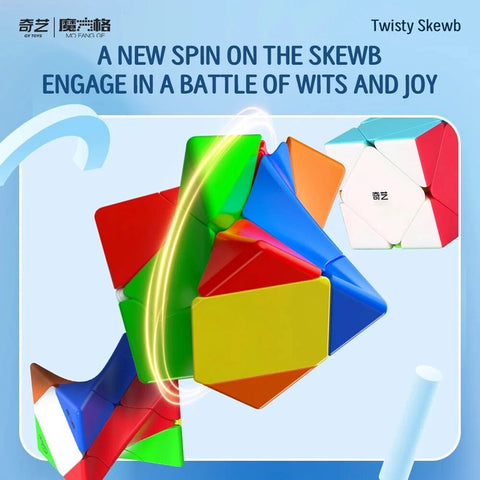 QiYi Twisty Skewb Cube Lite – Shape Mod, Compact, Advanced Challenge Puzzle